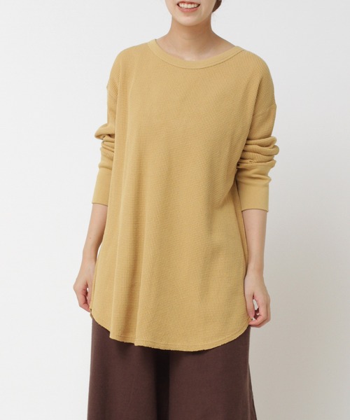 RNA-N(アールエヌエーエヌ)の「M1377 21OEワッフルプルオーバー(Tシャツ/カットソー・レディース・スミクロ/キナリ/ターメリック・MEDIUM)」の1枚目の写真