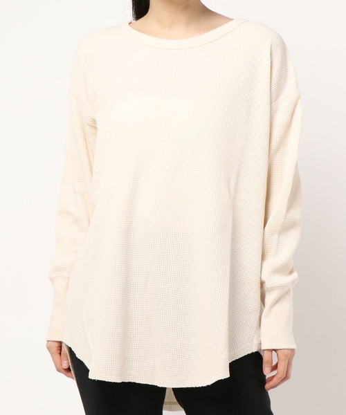 RNA-N(アールエヌエーエヌ)の「M1377 21OEワッフルプルオーバー(Tシャツ/カットソー・レディース・スミクロ/キナリ/ターメリック・MEDIUM)」の10枚目の写真
