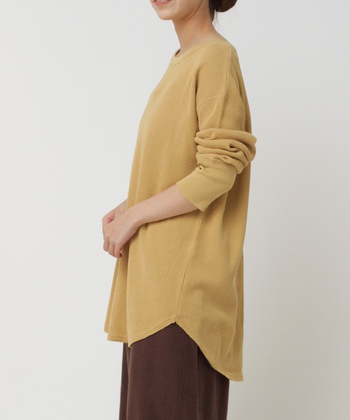 RNA-N(アールエヌエーエヌ)の「M1377 21OEワッフルプルオーバー(Tシャツ/カットソー・レディース・スミクロ/キナリ/ターメリック・MEDIUM)」の12枚目の写真