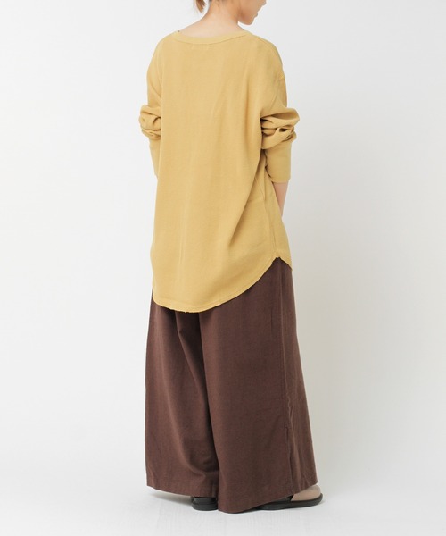 RNA-N(アールエヌエーエヌ)の「M1377 21OEワッフルプルオーバー(Tシャツ/カットソー・レディース・スミクロ/キナリ/ターメリック・MEDIUM)」の16枚目の写真