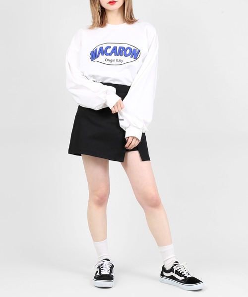 DING(ディング)の「DING/MACARONビッグシルエットスウェット(スウェット・レディース・ブラック/ホワイト・FREE)」の16枚目の写真