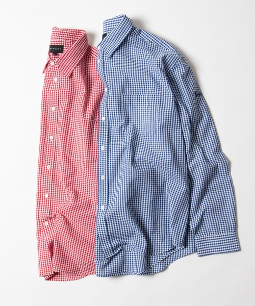 BUCCA 44（ブッカフォーティーフォー）の「【BUCCA 44】ギンガムチェックシャツ（シャツ/ブラウス・メンズ・レッド系その他2/ブルー系その他2・LARGE/XX-LARGE/XXX-LARGE/X-LARGE/MEDIUM）」の7枚目の写真