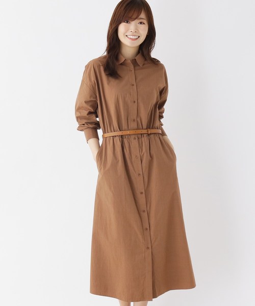 セール Innowave ワンピース ベルト付きハイウエストシャツワンピース ワンピース Soup スープ のファッション