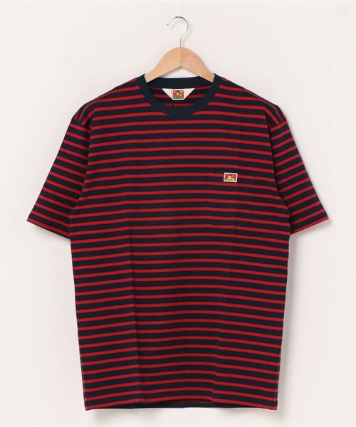 BEN DAVIS（ベンデイビス）の「《BEN DAVIS》border pocket Tee（Tシャツ/カットソー・メンズ・ホワイト×ネイビー/ブルー系その他2・SMALL/MEDIUM/LARGE）」の6枚目の写真