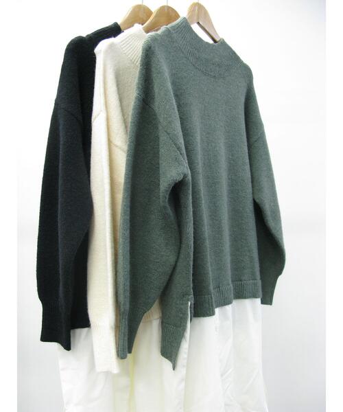 Green　Parks（グリーンパークス）の「ニット×シャツドッキングワンピース＊（ワンピース・レディース・グリーン/アイボリー/ブラック・FREE）」の20枚目の写真