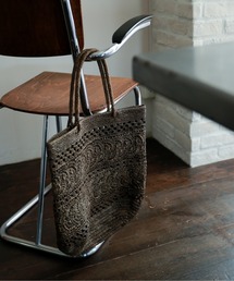 NOMBRE IMPAIR | ｴｽｶｰﾚ　柄編みｶｺﾞBAG(かごバッグ)