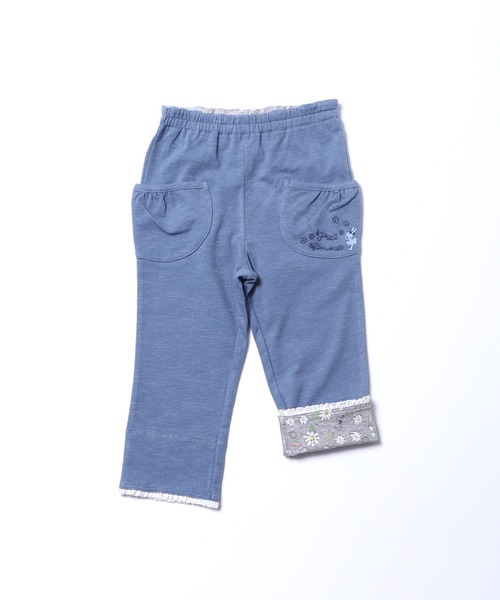 7分丈デニム風ニットツイルパンツ 100 130cm デニムパンツ Kp ケーピー のファッション通販 Zozotown