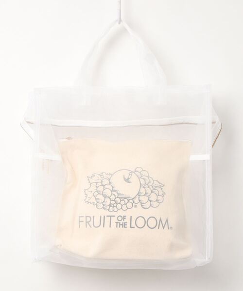 FRUIT OF THE LOOM（フルーツオブザルーム）の「【W】【FRUIT OF THE LOOM】FTL SEE THROUGH　BST BAG M（トートバッグ・レディース・ホワイト/オレンジ/グリーン/パープル・FREE）」の2枚目の写真