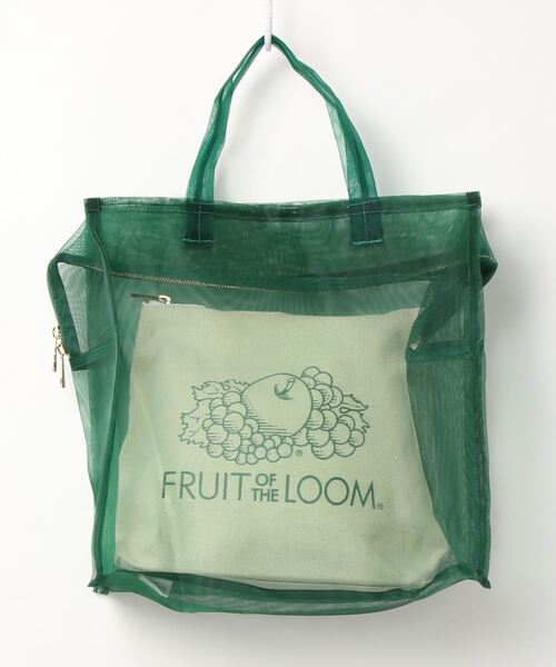 FRUIT OF THE LOOM（フルーツオブザルーム）の「【W】【FRUIT OF THE LOOM】FTL SEE THROUGH　BST BAG M（トートバッグ・レディース・ホワイト/オレンジ/グリーン/パープル・FREE）」の3枚目の写真