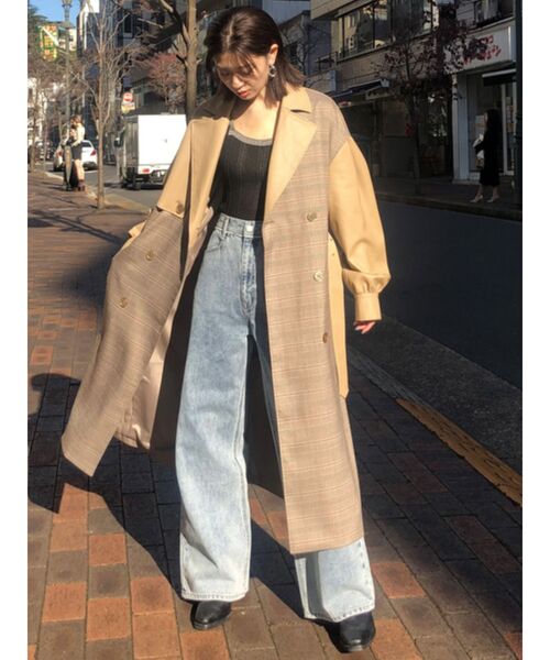 EMODA（エモダ）の「ワイドスクエアリブニット（ニット/セーター・レディース・ライトブルー/ブラック/ベージュ・FREE）」の11枚目の写真