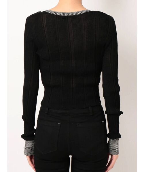 EMODA（エモダ）の「ワイドスクエアリブニット（ニット/セーター・レディース・ライトブルー/ブラック/ベージュ・FREE）」の15枚目の写真