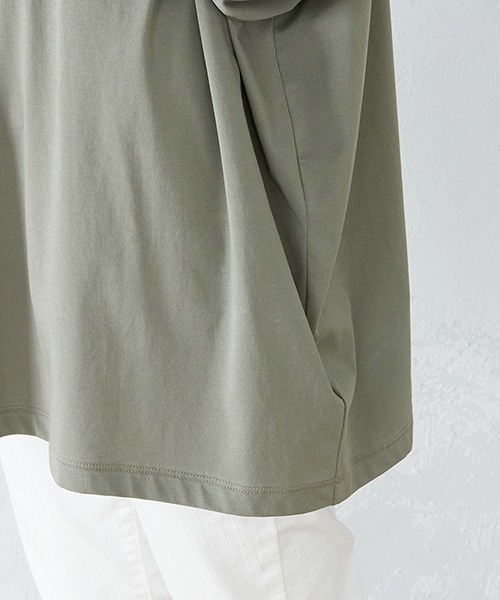 COMME CA ISM(コムサイズム)の「ボリュームスリーブ チュニックカットソー(Tシャツ/カットソー・レディース・ベージュ/ダークブラウン/カーキ/ライラック・MEDIUM/LARGE)」の13枚目の写真