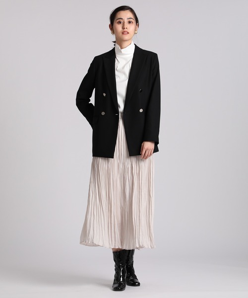 INED（イネド）の「ダブルブレストジャケット（テーラードジャケット・レディース・ブラック/カーキ・11号/9号/7号）」の9枚目の写真