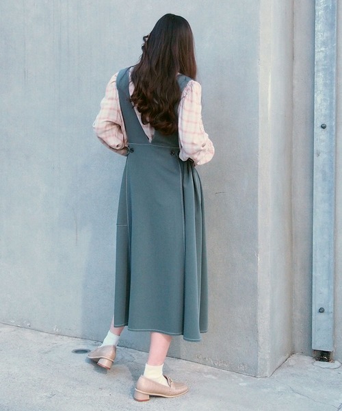 179/WG（イチナナキュウダブルジー）の「2WAYジャンパースカート（ジャンパースカート・レディース・グリーン/ライトグレー/ブラック・MEDIUM）」の12枚目の写真