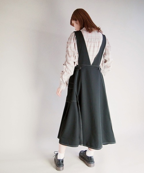 179/WG（イチナナキュウダブルジー）の「2WAYジャンパースカート（ジャンパースカート・レディース・グリーン/ライトグレー/ブラック・MEDIUM）」の18枚目の写真