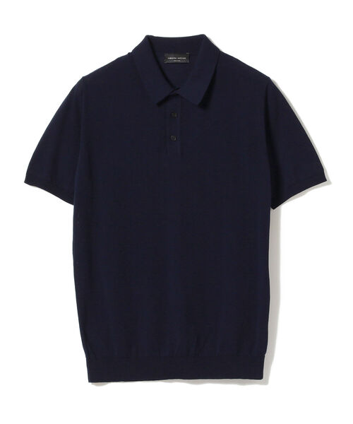 ROBERTO COLLINA（ロベルトコリーナ）の「ROBERTO COLLINA / ショートスリーブ ニットポロ（ポロシャツ・メンズ・ネイビー/イエロー系その他5・44/48/46）」の2枚目の写真