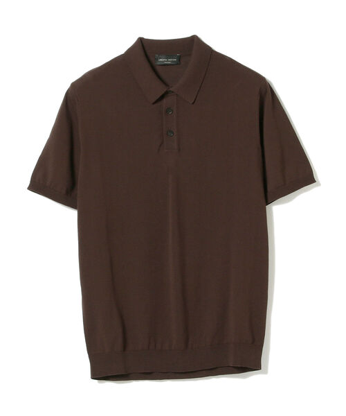 ROBERTO COLLINA（ロベルトコリーナ）の「ROBERTO COLLINA / ショートスリーブ ニットポロ（ポロシャツ・メンズ・ネイビー/イエロー系その他5・44/48/46）」の5枚目の写真