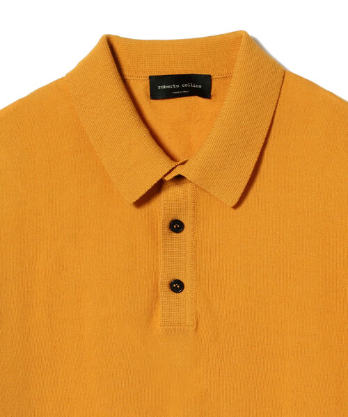 ROBERTO COLLINA（ロベルトコリーナ）の「ROBERTO COLLINA / ショートスリーブ ニットポロ（ポロシャツ・メンズ・ネイビー/イエロー系その他5・44/48/46）」の8枚目の写真