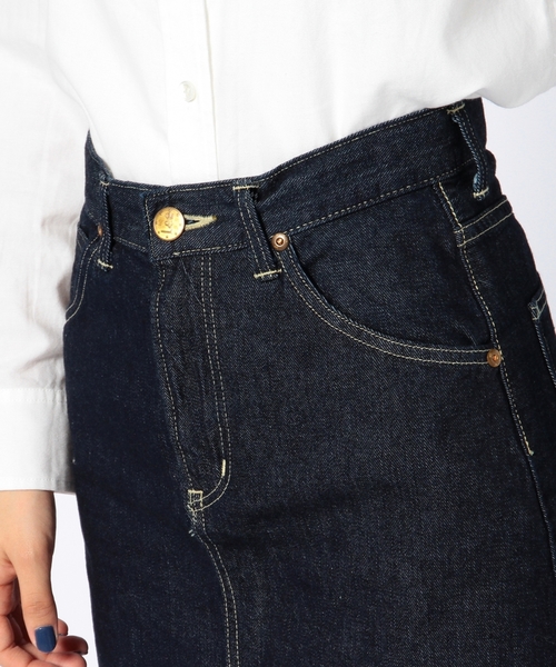 Another Edition（アナザーエディション）の「Leeスリムタイトスカート/ Lee SLIM TIGHT SK（デニムスカート・レディース・ネイビー・SMALL/X-SMALL）」の6枚目の写真