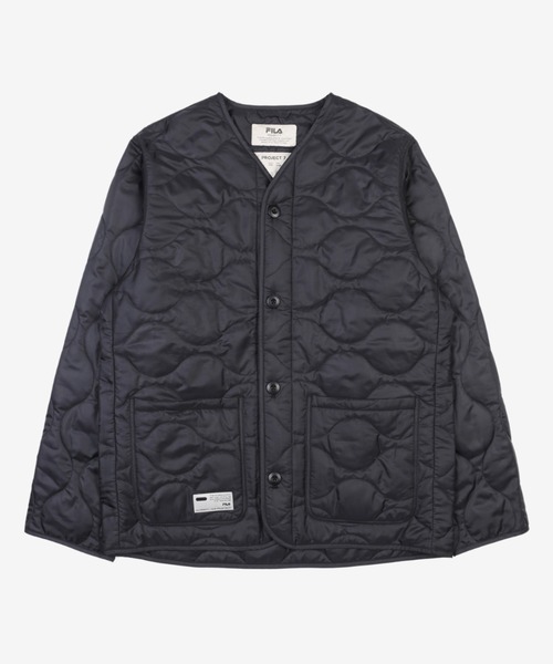 B'2nd（ビーセカンド）の「FILA×PROJECT 7 (フィラ×プロジェクト 7) BTS着用 バックロゴキルティングジャケット（ブルゾン・メンズ・ブラック・MEDIUM/LARGE）」の8枚目の写真