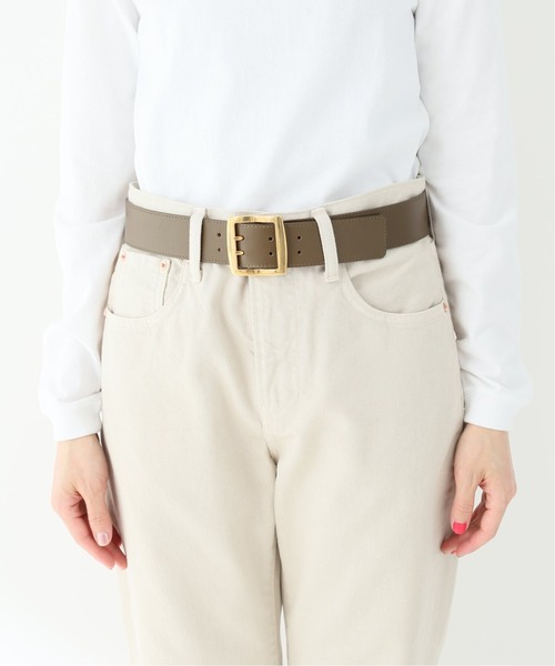 ▽【MAISON BOINET】スクエアバックルレザー ベルト◇