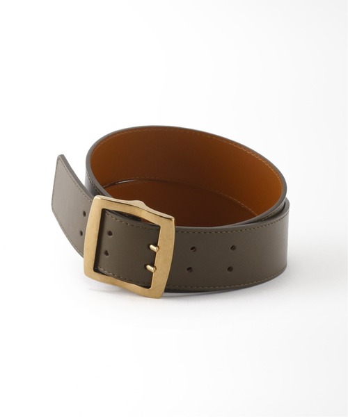 ▽【MAISON BOINET】スクエアバックルレザー ベルト◇