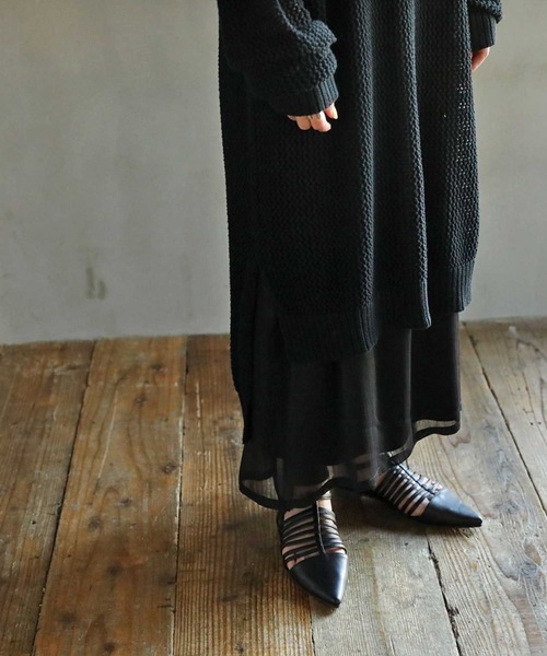 antiqua(アンティカ)の「ポインテッドベルトサンダル(サンダル・レディース・ブラック・S/L/M/LL)」の19枚目の写真