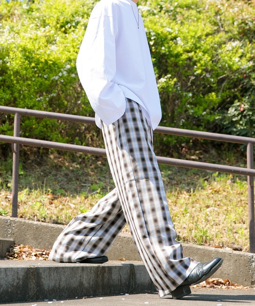 Adoon plain(アドーンプレーン)の「【Adoon plain】センタープレスチェックパンツ(その他パンツ・メンズ・ブラック/グリーン/ホワイト系その他・SMALL/MEDIUM/LARGE)」の18枚目の写真