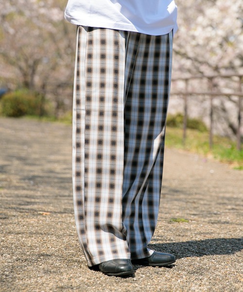Adoon plain(アドーンプレーン)の「【Adoon plain】センタープレスチェックパンツ(その他パンツ・メンズ・ブラック/グリーン/ホワイト系その他・SMALL/MEDIUM/LARGE)」の21枚目の写真