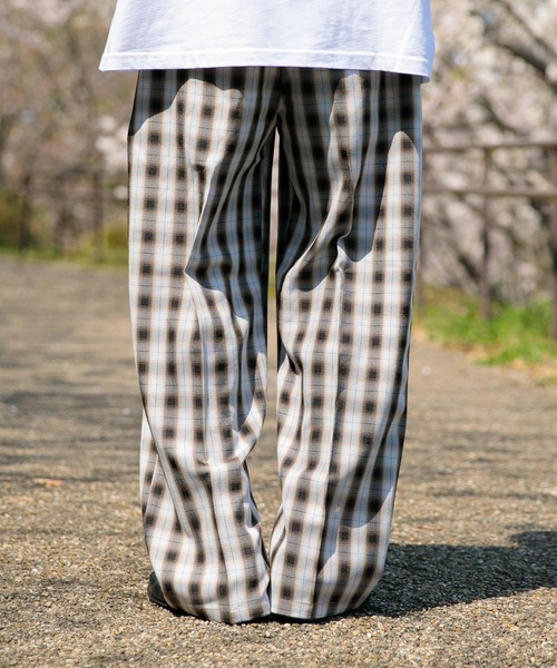 Adoon plain(アドーンプレーン)の「【Adoon plain】センタープレスチェックパンツ(その他パンツ・メンズ・ブラック/グリーン/ホワイト系その他・SMALL/MEDIUM/LARGE)」の20枚目の写真