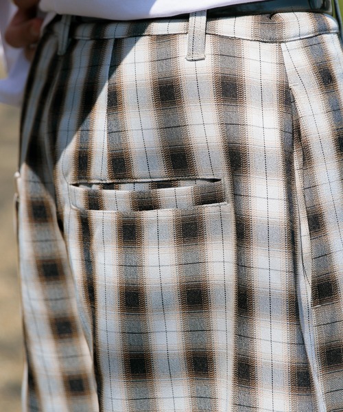 Adoon plain(アドーンプレーン)の「【Adoon plain】センタープレスチェックパンツ(その他パンツ・メンズ・ブラック/グリーン/ホワイト系その他・SMALL/MEDIUM/LARGE)」の22枚目の写真