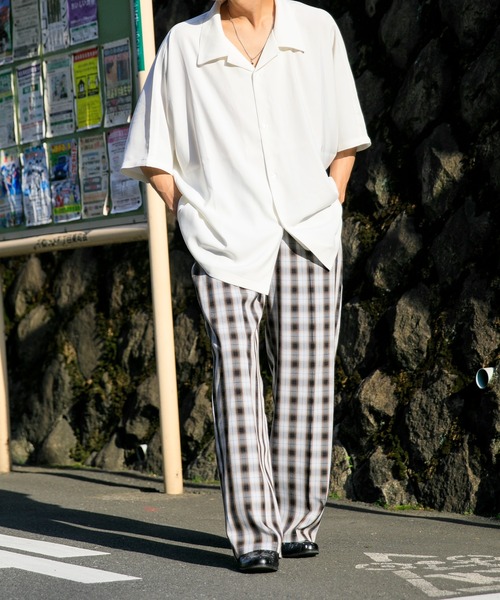 Adoon plain(アドーンプレーン)の「【Adoon plain】センタープレスチェックパンツ(その他パンツ・メンズ・ブラック/グリーン/ホワイト系その他・SMALL/MEDIUM/LARGE)」の11枚目の写真