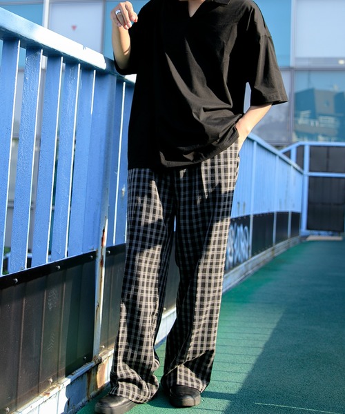 Adoon plain(アドーンプレーン)の「【Adoon plain】センタープレスチェックパンツ(その他パンツ・メンズ・ブラック/グリーン/ホワイト系その他・SMALL/MEDIUM/LARGE)」の6枚目の写真