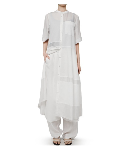 Contrasting Fabric Dress  SS21 ルシェルワンピ LE CIEL BLEU（ルシェルブルー）の「コントラスティング