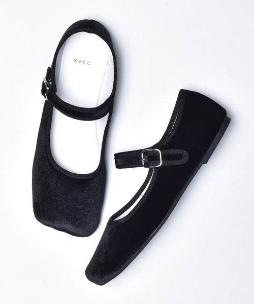 SVEC（シュベック）の「ワイド スクエアトゥ カンフーシューズ /（バレエシューズ・レディース・ホワイト/ブラック/モカ/ブラック系その他・38/39/35/36/37）」の17枚目の写真