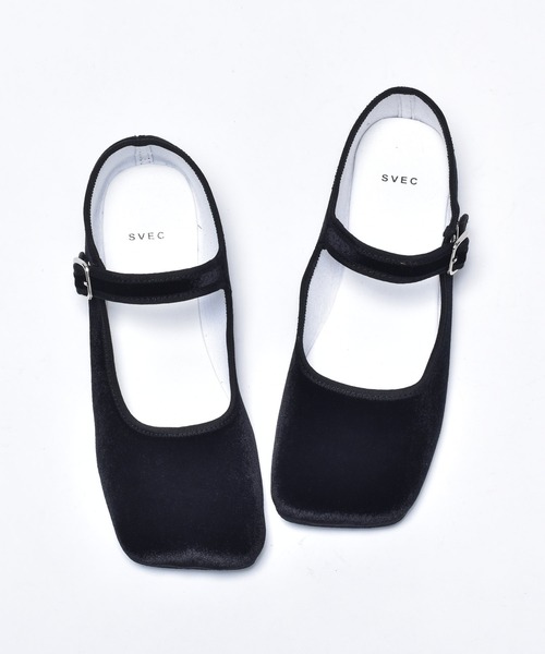 SVEC（シュベック）の「ワイド スクエアトゥ カンフーシューズ /（バレエシューズ・レディース・ホワイト/ブラック/モカ/ブラック系その他・38/39/35/36/37）」の7枚目の写真