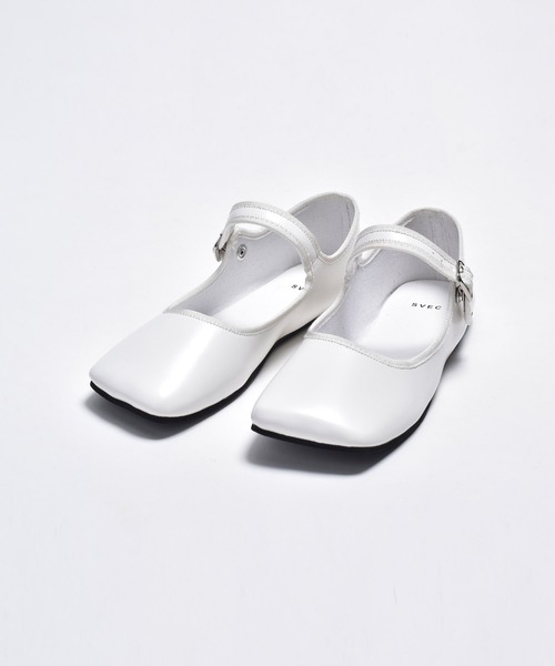 SVEC（シュベック）の「ワイド スクエアトゥ カンフーシューズ /（バレエシューズ・レディース・ホワイト/ブラック/モカ/ブラック系その他・38/39/35/36/37）」の14枚目の写真