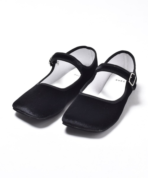 SVEC（シュベック）の「ワイド スクエアトゥ カンフーシューズ /（バレエシューズ・レディース・ホワイト/ブラック/モカ/ブラック系その他・38/39/35/36/37）」の6枚目の写真