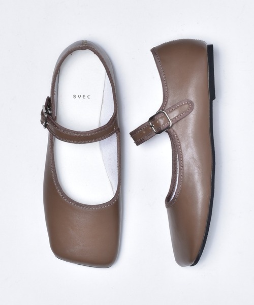 SVEC（シュベック）の「ワイド スクエアトゥ カンフーシューズ /（バレエシューズ・レディース・ホワイト/ブラック/モカ/ブラック系その他・38/39/35/36/37）」の19枚目の写真