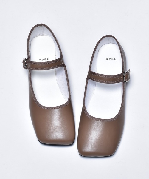 SVEC（シュベック）の「ワイド スクエアトゥ カンフーシューズ /（バレエシューズ・レディース・ホワイト/ブラック/モカ/ブラック系その他・38/39/35/36/37）」の11枚目の写真