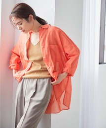ROPE' | 【洗える】コットンオーガンジーBIGシャツ(シャツ/ブラウス)