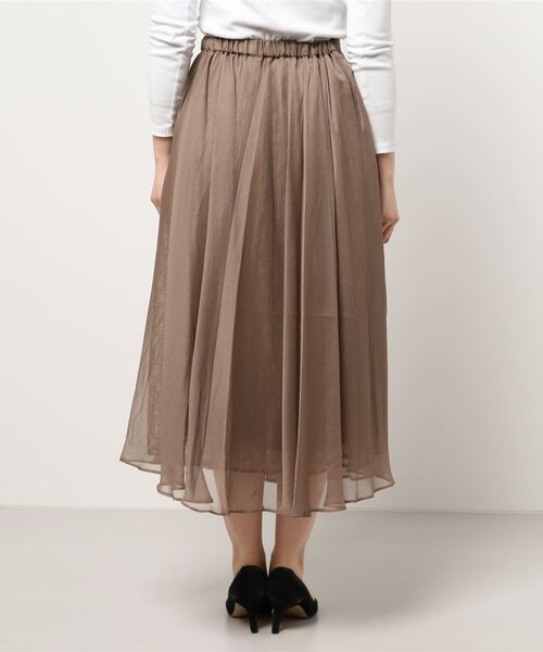 Te chichi（テチチ）の「シフォン楊柳×レースフレアスカート（スカート・レディース・モカ/ブルー/グレー・ﾌﾘ-）」の5枚目の写真