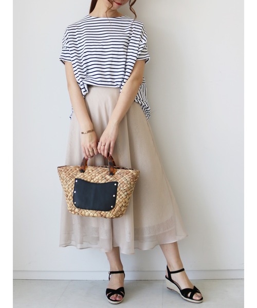 Te chichi（テチチ）の「シフォン楊柳×レースフレアスカート（スカート・レディース・モカ/ブルー/グレー・ﾌﾘ-）」の21枚目の写真