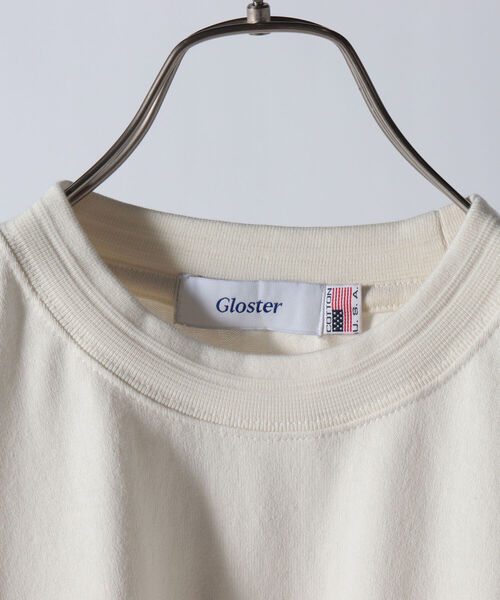 GLOSTER（グロスター）の「USAコットンタックリブTシャツ（Tシャツ/カットソー・メンズ・キナリ/サックスブルー/グリーン・MEDIUM/LARGE）」の2枚目の写真