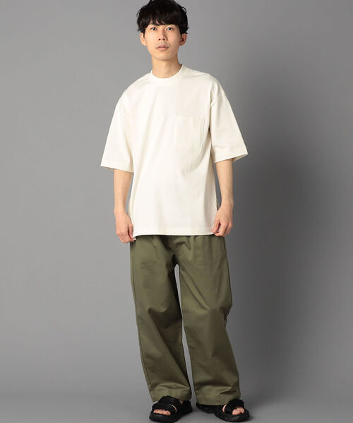 GLOSTER（グロスター）の「USAコットンタックリブTシャツ（Tシャツ/カットソー・メンズ・キナリ/サックスブルー/グリーン・MEDIUM/LARGE）」の5枚目の写真