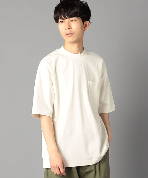 GLOSTER（グロスター）の「USAコットンタックリブTシャツ（Tシャツ/カットソー・メンズ・キナリ/サックスブルー/グリーン・MEDIUM/LARGE）」の14枚目の写真