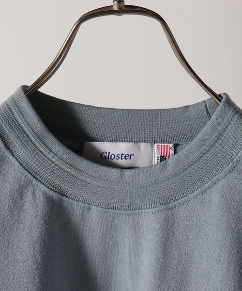 GLOSTER（グロスター）の「USAコットンタックリブTシャツ（Tシャツ/カットソー・メンズ・キナリ/サックスブルー/グリーン・MEDIUM/LARGE）」の18枚目の写真