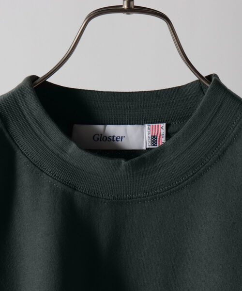 GLOSTER（グロスター）の「USAコットンタックリブTシャツ（Tシャツ/カットソー・メンズ・キナリ/サックスブルー/グリーン・MEDIUM/LARGE）」の19枚目の写真