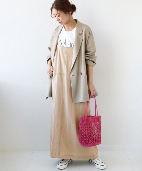 JOURNAL STANDARD relume（ジャーナルスタンダード　レリューム）の「リネン/VISキャンバス エプロンワンピース◆（ワンピース・レディース・ブラック/ベージュ・FREE）」の19枚目の写真