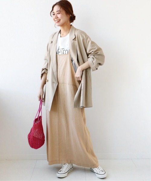 JOURNAL STANDARD relume（ジャーナルスタンダード　レリューム）の「リネン/VISキャンバス エプロンワンピース◆（ワンピース・レディース・ブラック/ベージュ・FREE）」の16枚目の写真